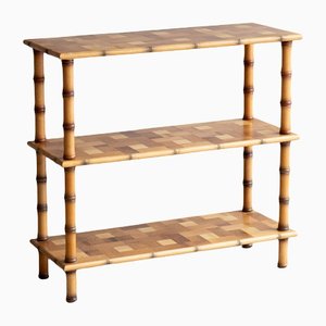 Mid-Century Faux Bamboo Etagere