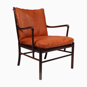 Rosewood Colonial Lounge Chair from Ole Wanscher, Denmark, 1950s