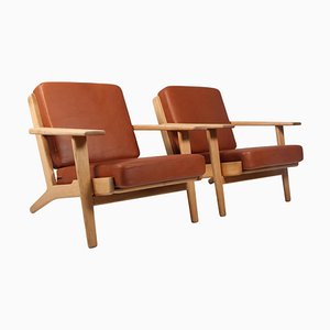 Oak Model 290 Lounge Chairs by Hans J. Wegner for Getama, Set of 2