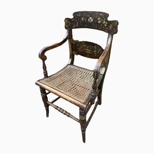 Antique English Regency Cane Armchair, 1820s