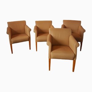 Armchairs in Caramel by Walter Knoll, Set of 4