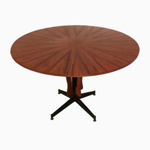 Runder Tisch aus Messing und Holz von Carlo Ratti