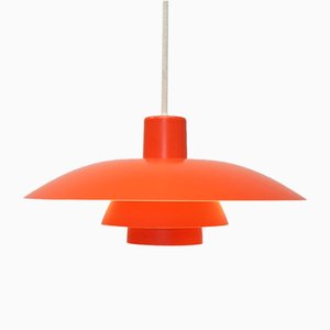 Danish PH 4/3 Pendant Lamp in Orange by Poul Henningsen for Louis Poulsen, Denmark, 1960s