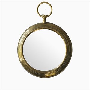 Vintage Spain Brass Mirror