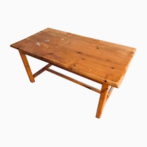 Tavolo antico rustico in legno di pino