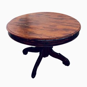 Antique French Claw-Foot Dining Table in Solid Oak