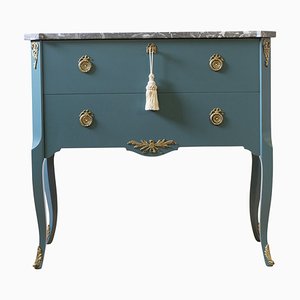 Gustavian Style Nightstand with Green Finish