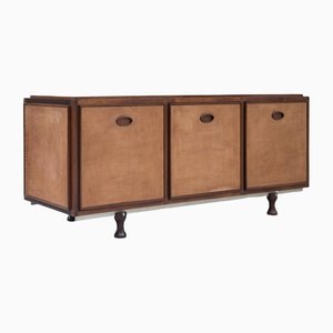 Sideboard in Leather by Gianfranco Frattini for Bernini, 1950s