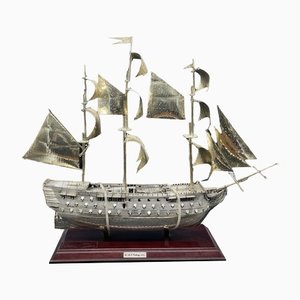 Reproduction of the English Vessel HMS Victory 1765 in 925 Silver
