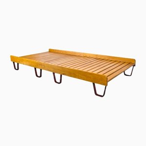 Handcrafted Wooden Daybed with Metal Frame, 1930s, Set of 2