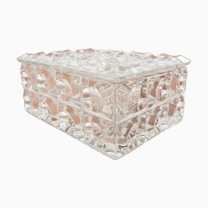 Mid-Century Glass Sugar Bowl in Bohemia Crystal,1960s