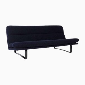 Dark Blue 3-Seat Sofa by Kho Liang Ie for Artifort