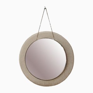 Miroir Rond Mid-Century en Métal, France, 1960s