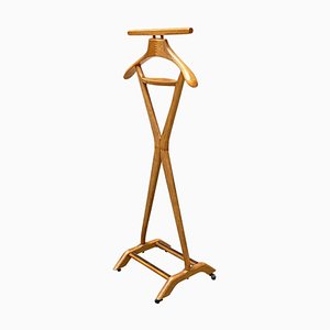 Mid-Century Italian Beech and Brass Valet Stand by Ico Parisi for Reguittis, 1950s