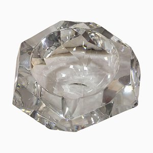 French Modern Faceted Ashtray in Baccarat Crystal, 20th Century