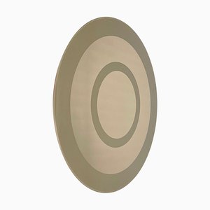 Round Bicolor Wall Mirror by Giuseppe Raimondi for Cristal Art, Italy, 1970s
