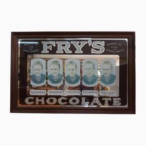 Vintage 5 Boys Frys Chocolate Pub Advertising Mirror Sign
