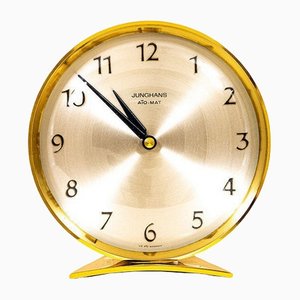 Brass Table Clock from Junghans Ato Mat