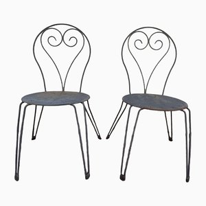 Chaises de Jardin en Fer Forgé, Set de 2