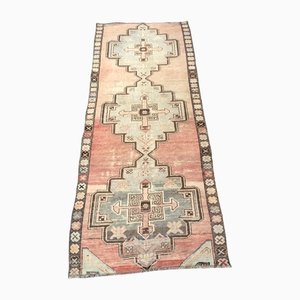 Modern Oushak Faded Runner Rug