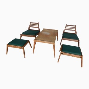 Mid-Century Lounge Chairs by Uno & Östen Kristiansson, Set of 5