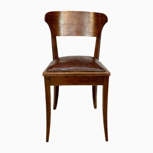 Art Nouveau Leather Side Chair by Richard Riemerschmid for Deutsche Werkstätten Hellerau, 1920s