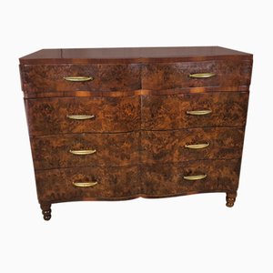 Art Deco Chest of Drawers with Brass Handles