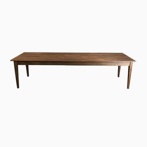 Mesa de granja grande de fresno con patas zonales