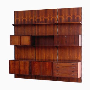 Danish Rio Wall Unit System in Rosewood by Kai Kristiansen for FM Furniture