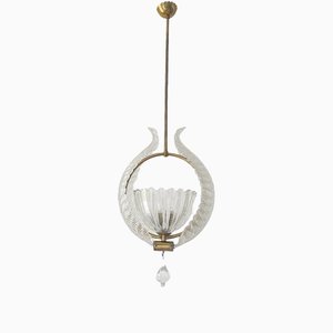 Murano Glass Ceiling Lamp in the Style of Barovier & Toso