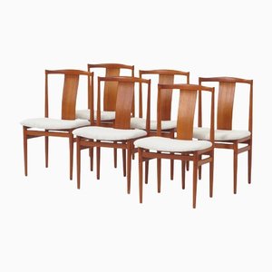 Sedie da pranzo in teak di Henning Sørensen, Danimarca, set di 6