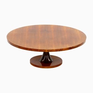 Italian Coffee Table in Rosewood and Bronze by Angelo Mangiarotti for Bernini