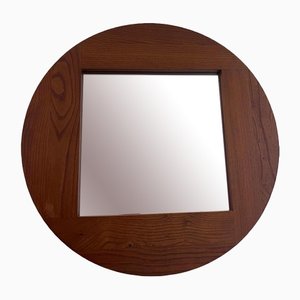 Specchio grande in olmo, anni '70