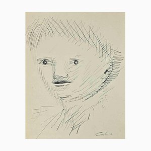 Lucien Coutaud, Portrait d'Enfant, Dessin Original, Milieu du 20ème Siècle