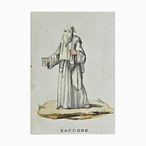 Unknown, Saccone, Original Etching, Late 18th Century, Watercolor Etching