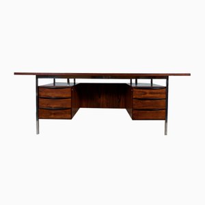 Bureau Mid-Century en Palissandre et Chrome, 1970s