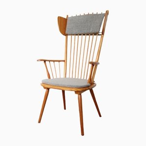 Mid-Century Wingback Armchair by Albert Haberer for Fleiner