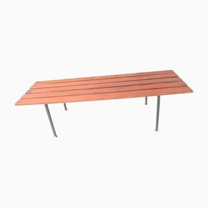 Rosewood & Metal Bench, Italy, 1970s