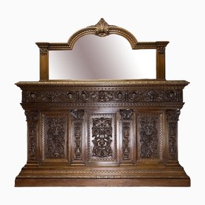Large Renaissance Buffet in Solid Walnut, 1850s