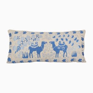 Blue Suzani Bed Cushion Cover