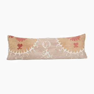 Vintage Beige Cotton Suzani Pillow Cover