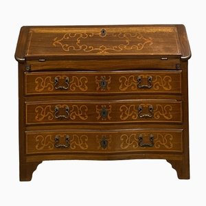 Louis XV Scriban Chest of Drawers in Precious Wood Marquetry, 1900s