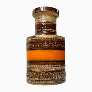 Italian Vase in Sahara Decor by Aldo Londi Bitossi for Raymor Glazed Stoneware, 1960s