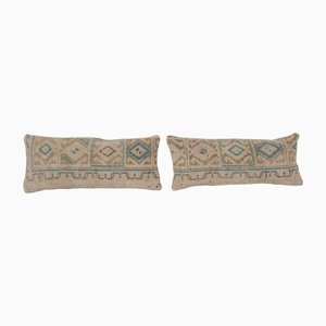 Handwoven Oushak Rug Pillow Covers, Set of 2