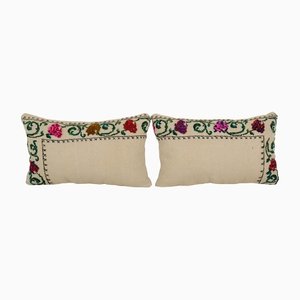 Vintage Turkish Aubusson Kilim Pillow Covers, Set of 2