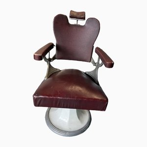 Vintage Barber Chair in Cow Leather