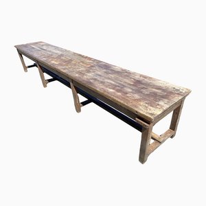 French Solid Oak Monastic Refectory Table, 1800s
