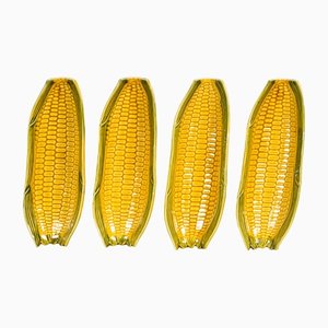 Ceramic Corn Plates, 1950s, Set of 4