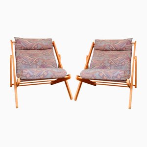 Sillones Chiliennes vintage de pino macizo. Juego de 2