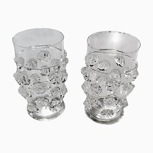 Copas de cóctel italianas vintage de cristal de Murano de Maestro Bon Aldo. Juego de 2